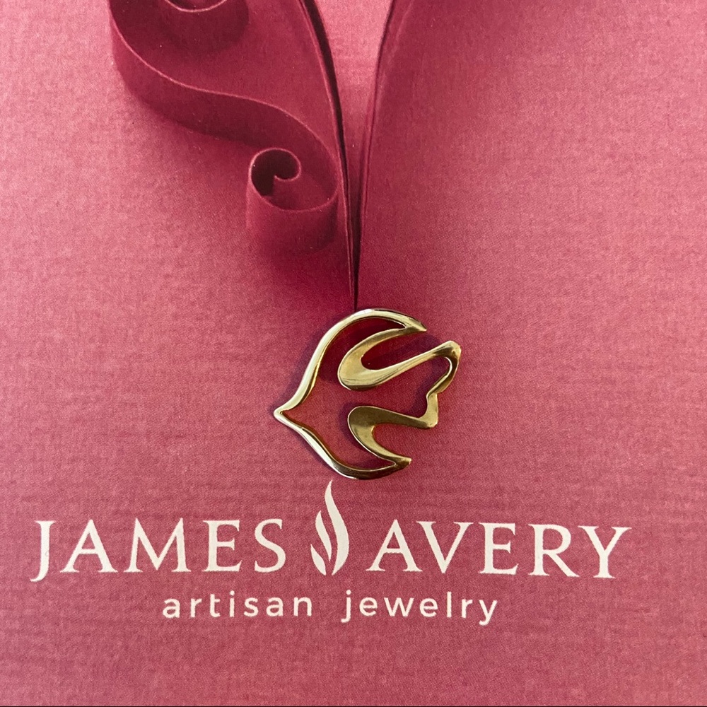 James Avery 14K Gold Open Dove Pendant Retired